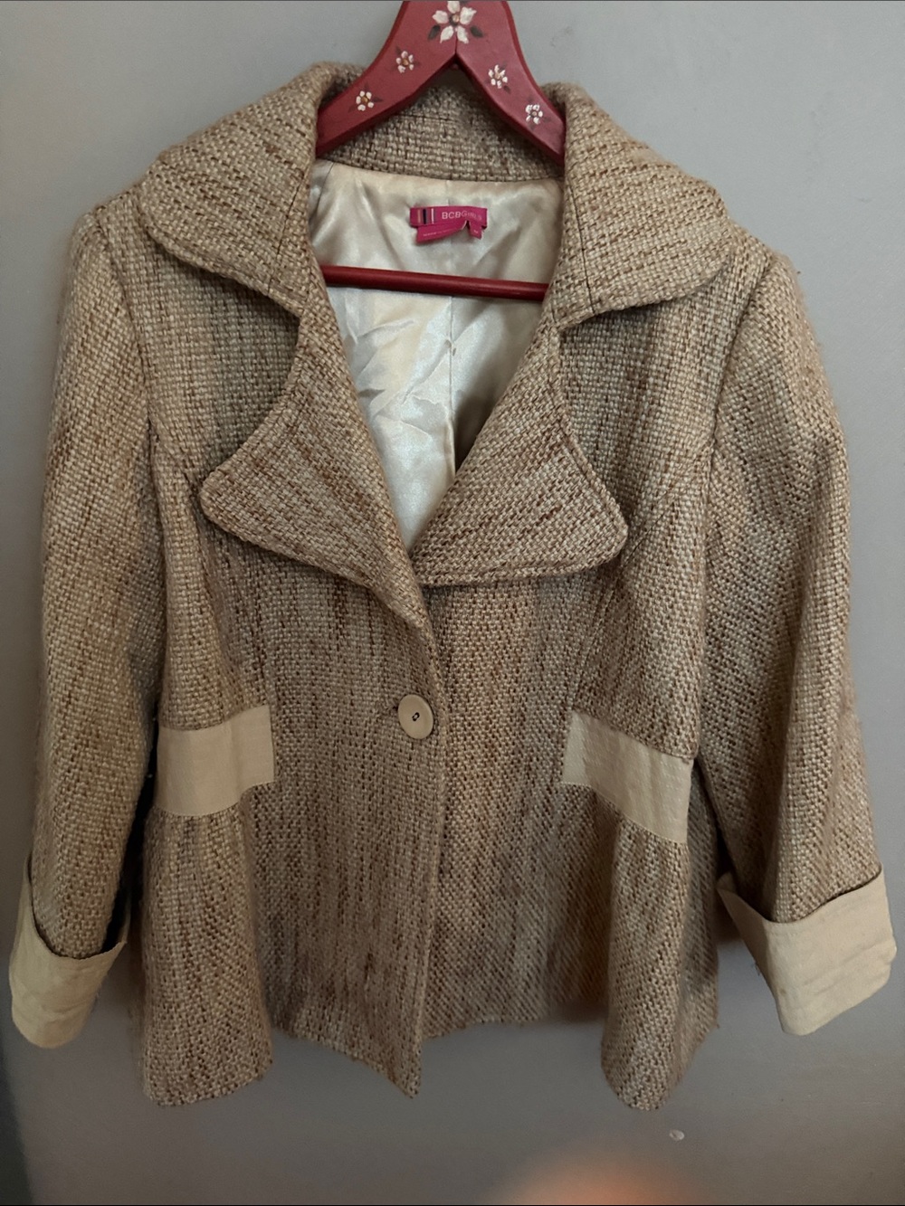 BCBG Girls Wool Blend Tweed Blazer